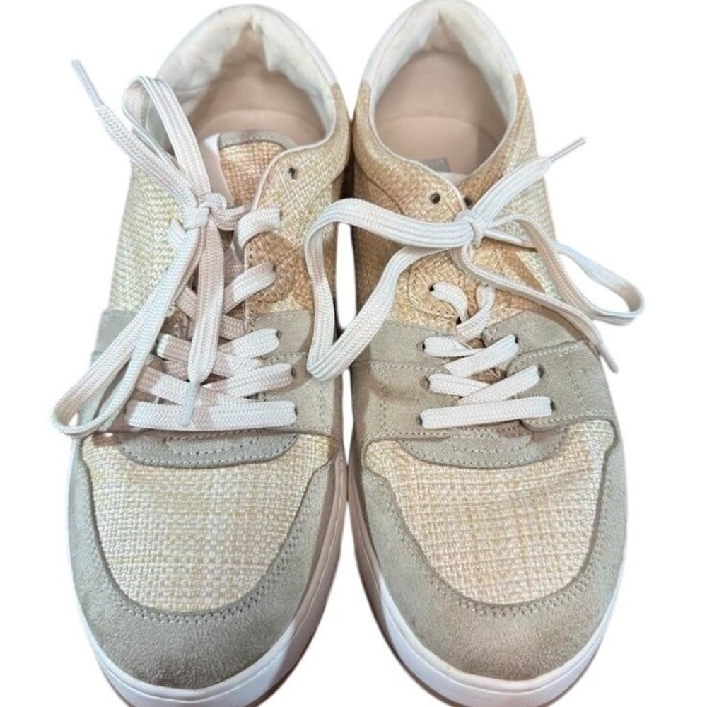 Steven Women's 11 shoe Tan Woven & Suede Casual Sneakers, Size‎ 11
